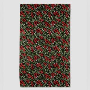 Geometry Kitchen Tea Towel Flowing Poppies